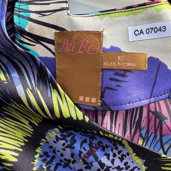 Ali Ro Multicolor Floral Dress - Size US 12 / FR 44 / IT 46 - Picture 2 of 3
